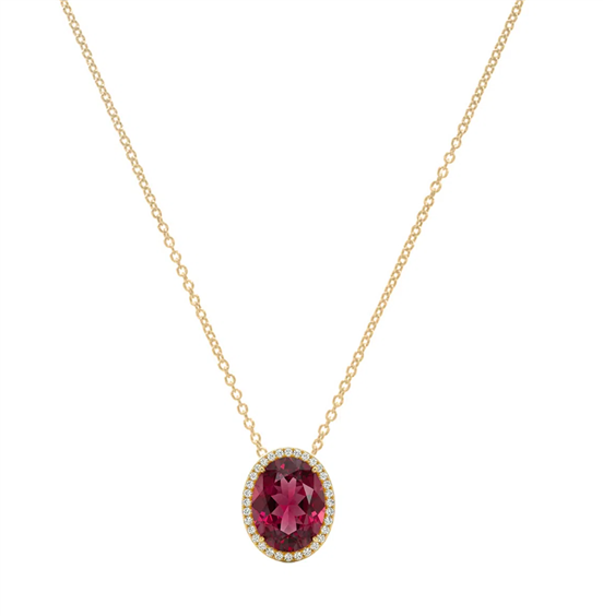 Collana Gazzola Gioielli Donna Amuleto in Oro giallo Rodolite 3.39 Ct GI-1235-16-2-18-RD-OV-N-F-VS - GI-1235-16-2-18-RD-OV-N-F-VS
